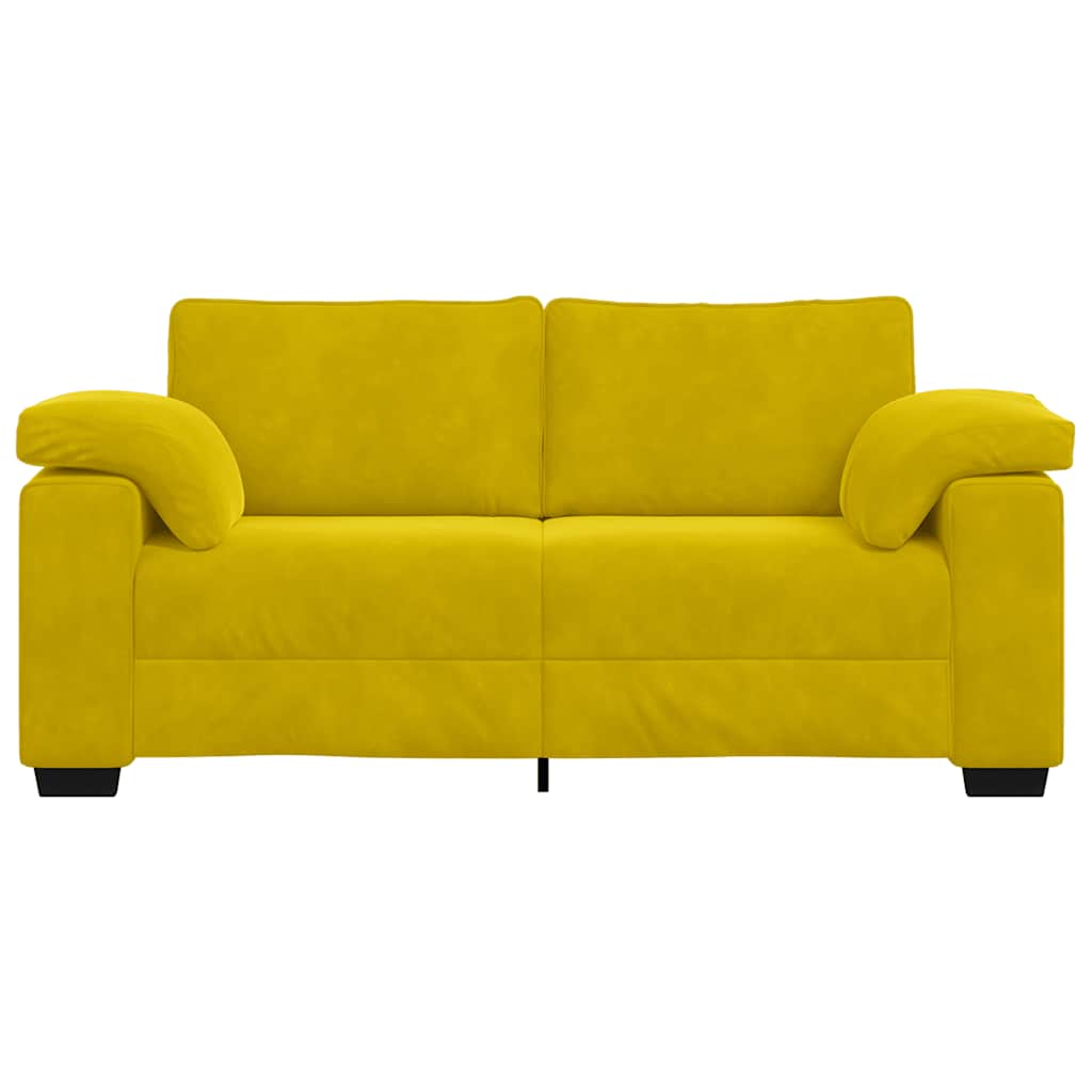 Sofá-luvas 140 cm veludo amarelo