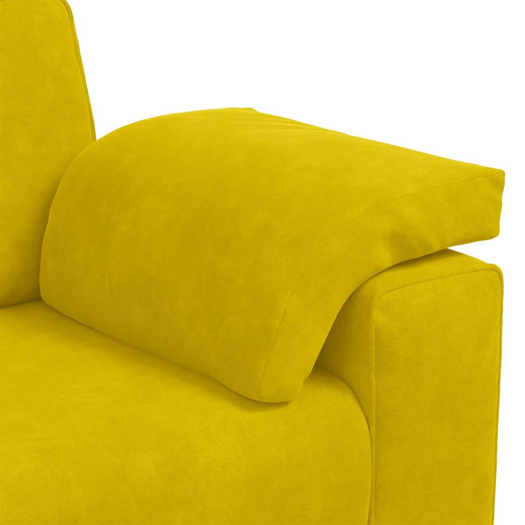 Sofá-luvas 140 cm veludo amarelo