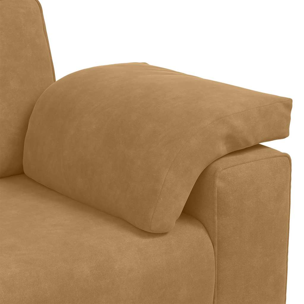 Sofá-luvas 140 cm veludo castanho