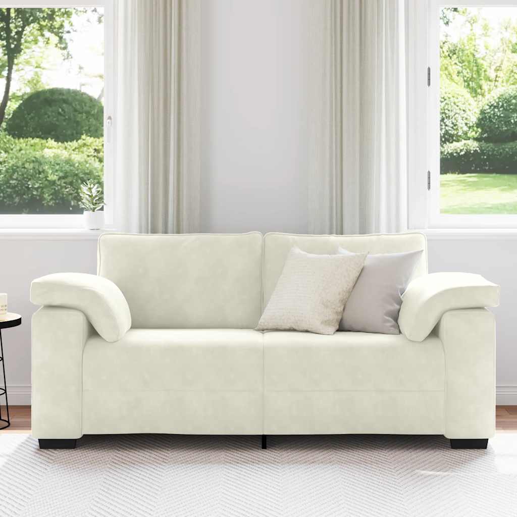 Sofá-luvas 140 cm veludo creme