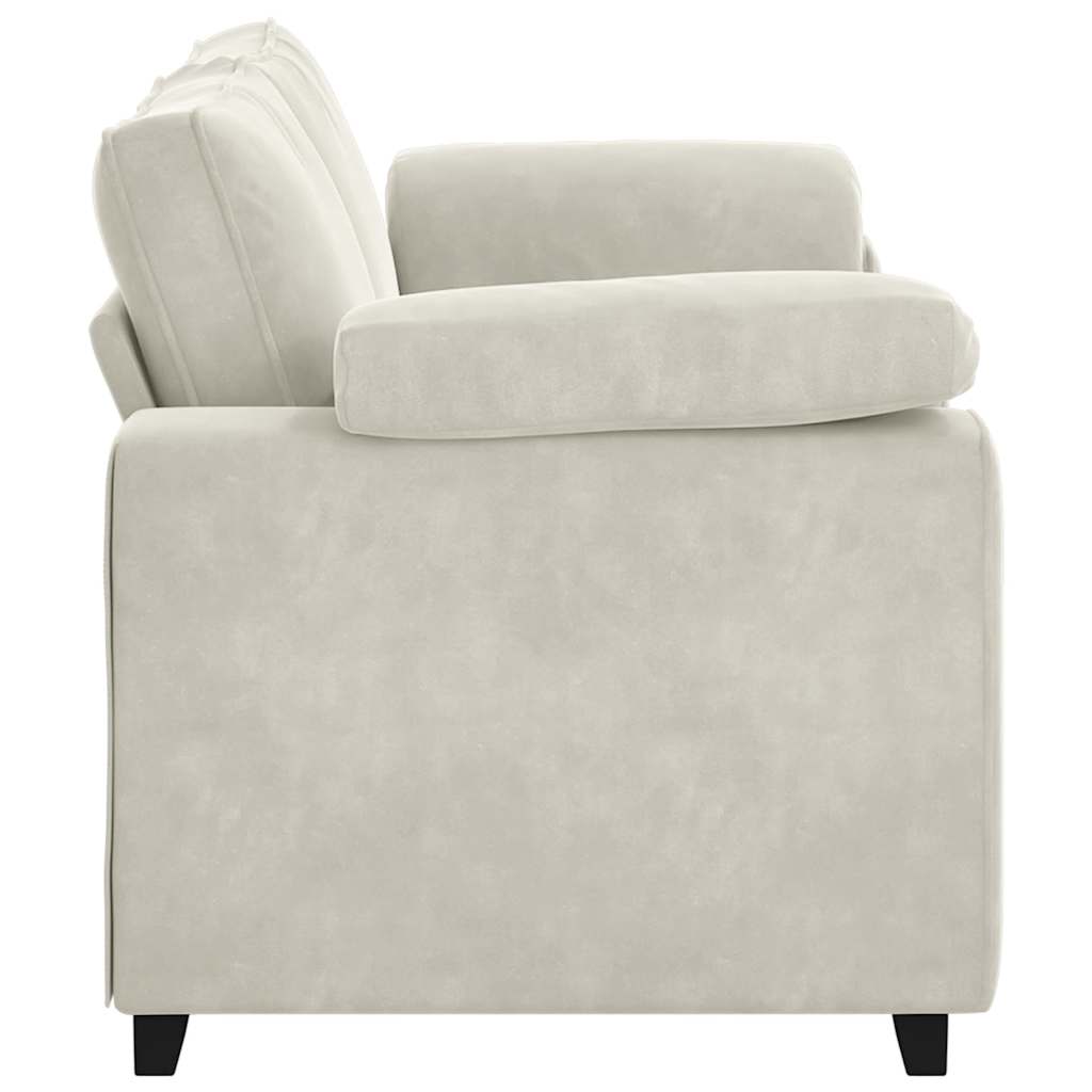 Sofá-luvas 140 cm veludo creme