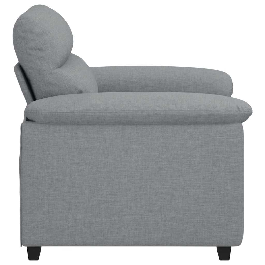 Poltrona tecido 60 cm cinzento-claro