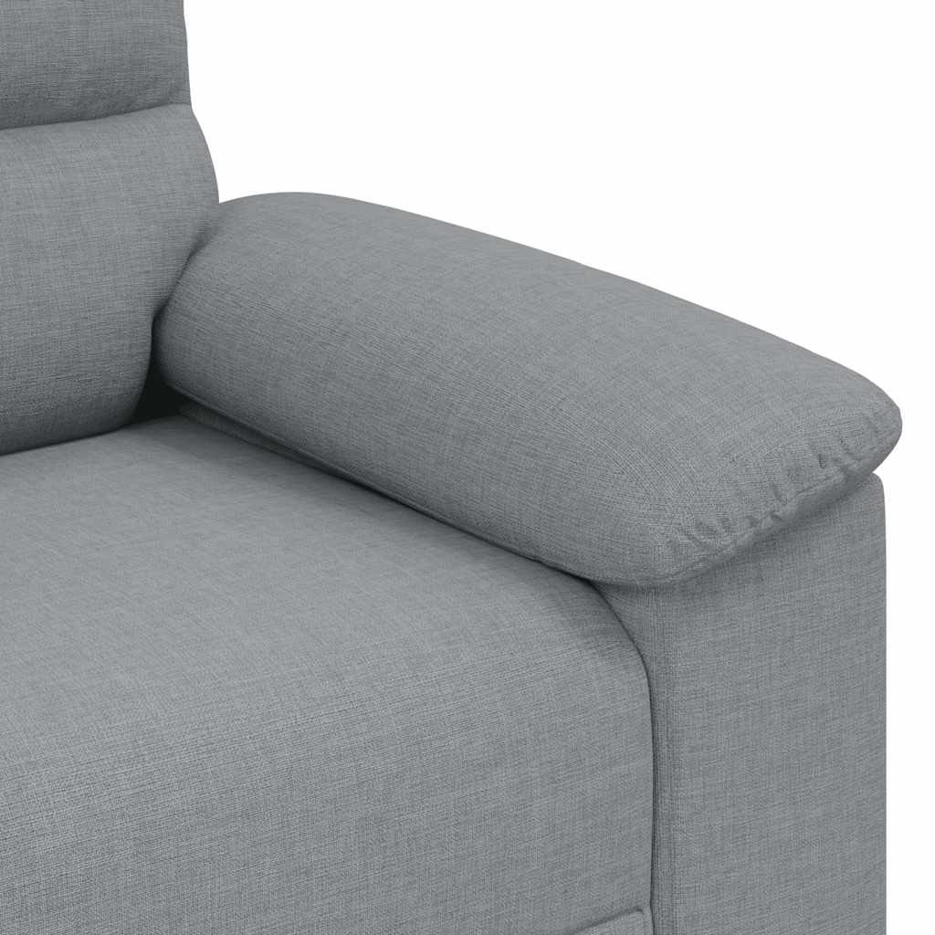 Poltrona tecido 60 cm cinzento-claro