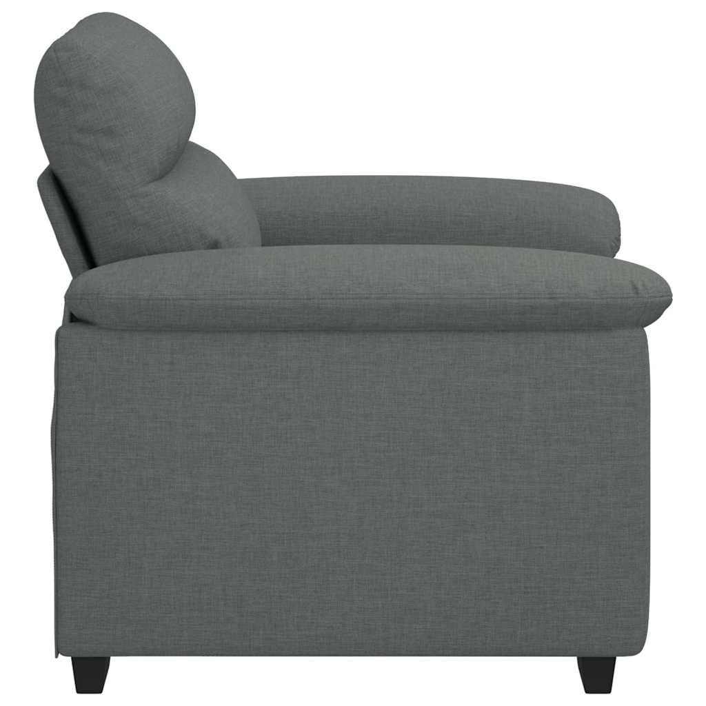 Poltrona 60 cm tecido cinzento-escuro