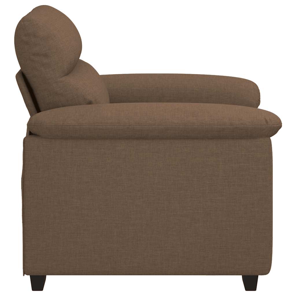 Poltrona 60 cm tecido castanho