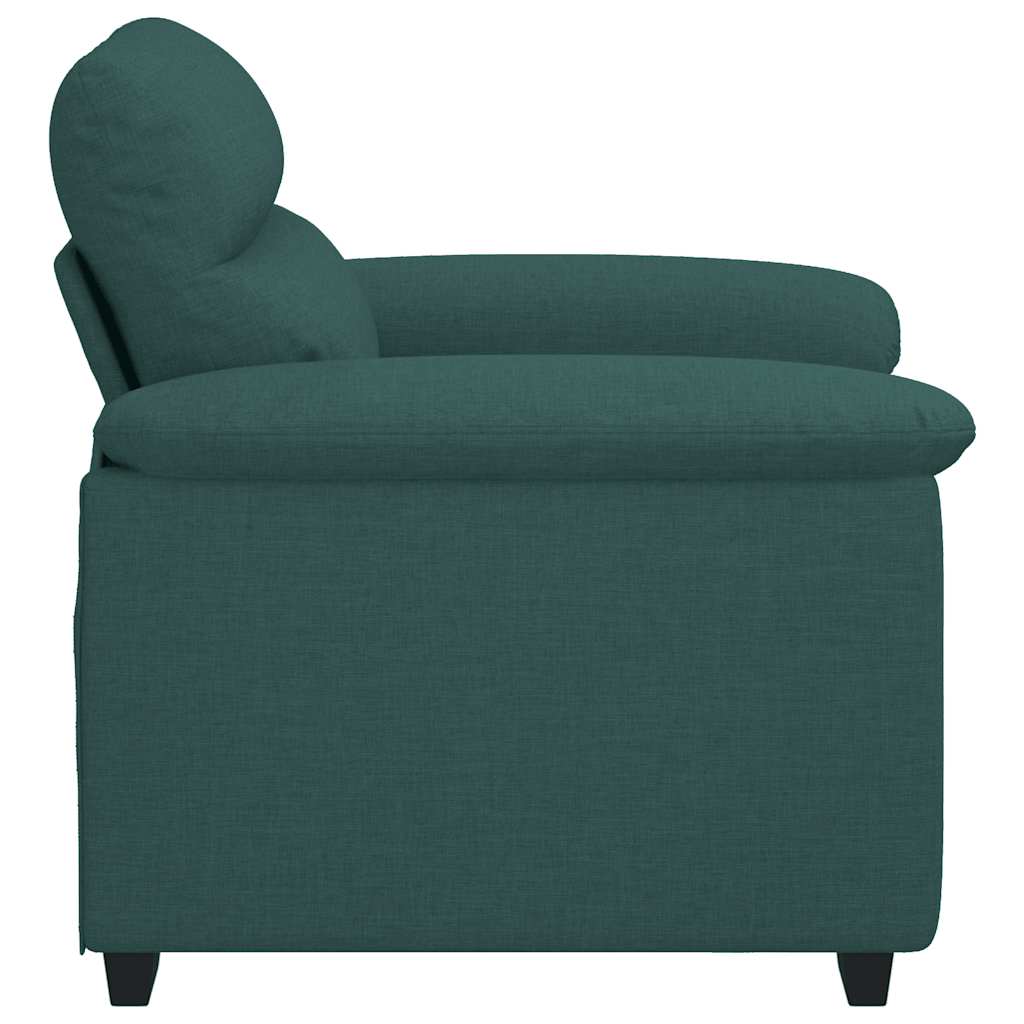 Poltrona 60 cm tecido verde-escuro