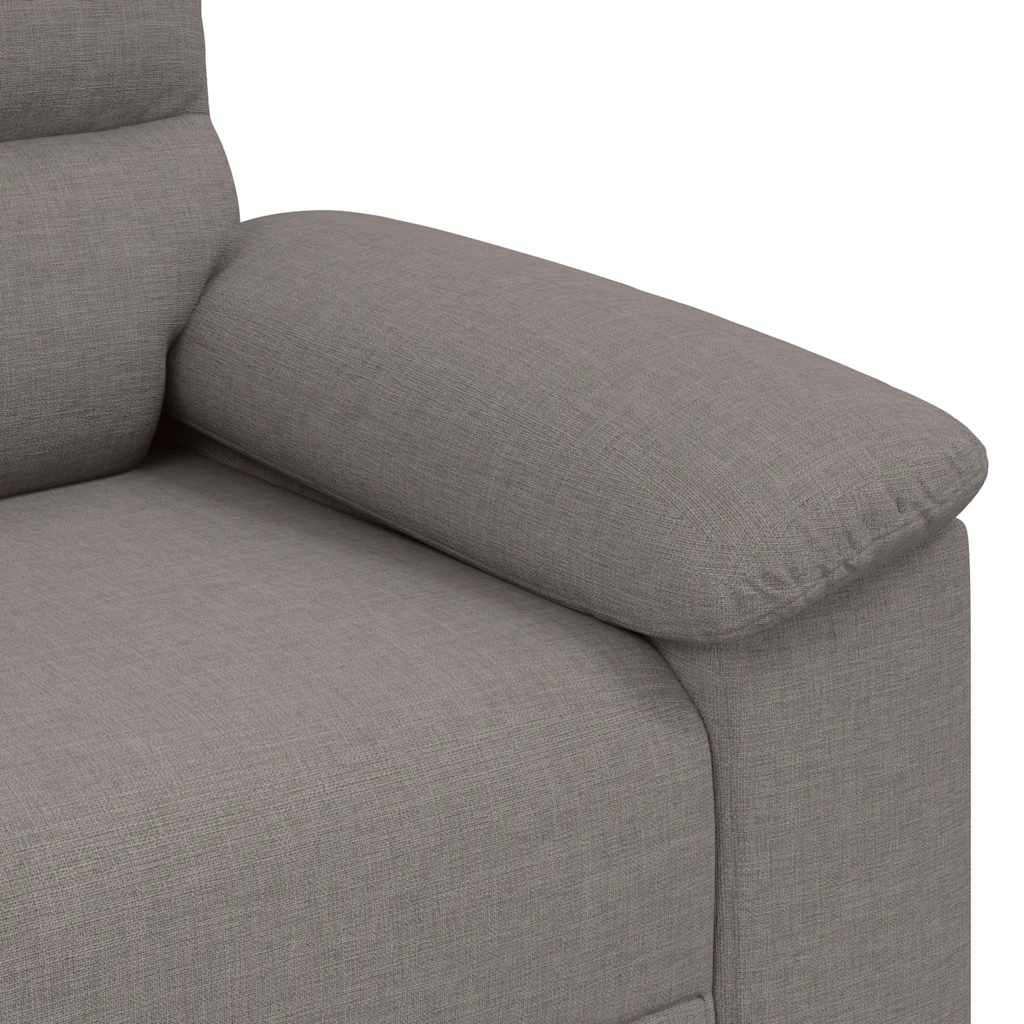 Poltrona tecido 60 cm cinzento-acastanhado