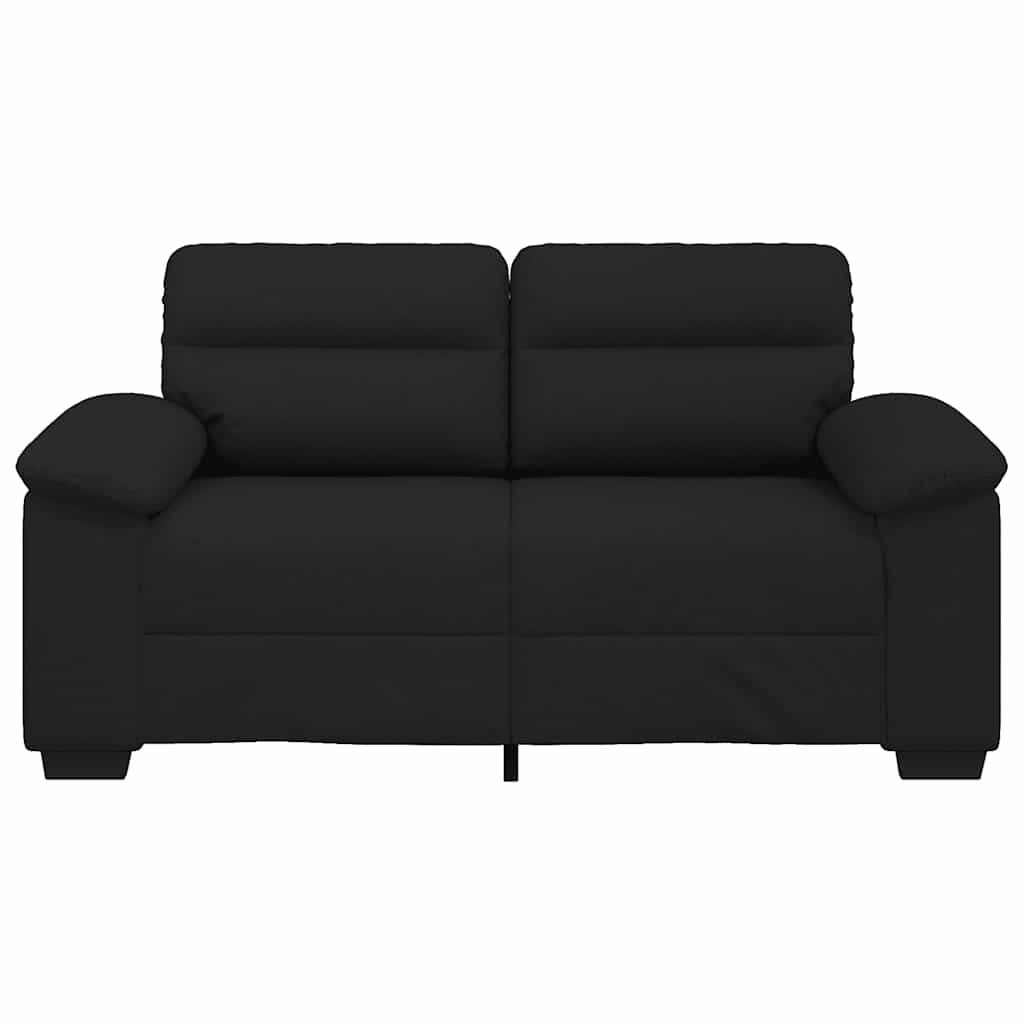 Sofá de 2 lugares tecido 120 cm preto