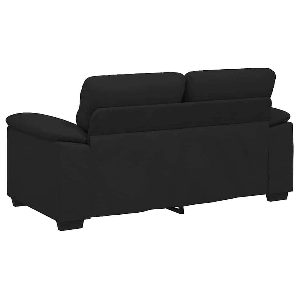 Sofá de 2 lugares tecido 120 cm preto