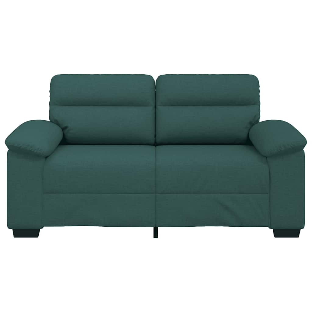 Sofá de 2 lugares 120 cm tecido verde-escuro