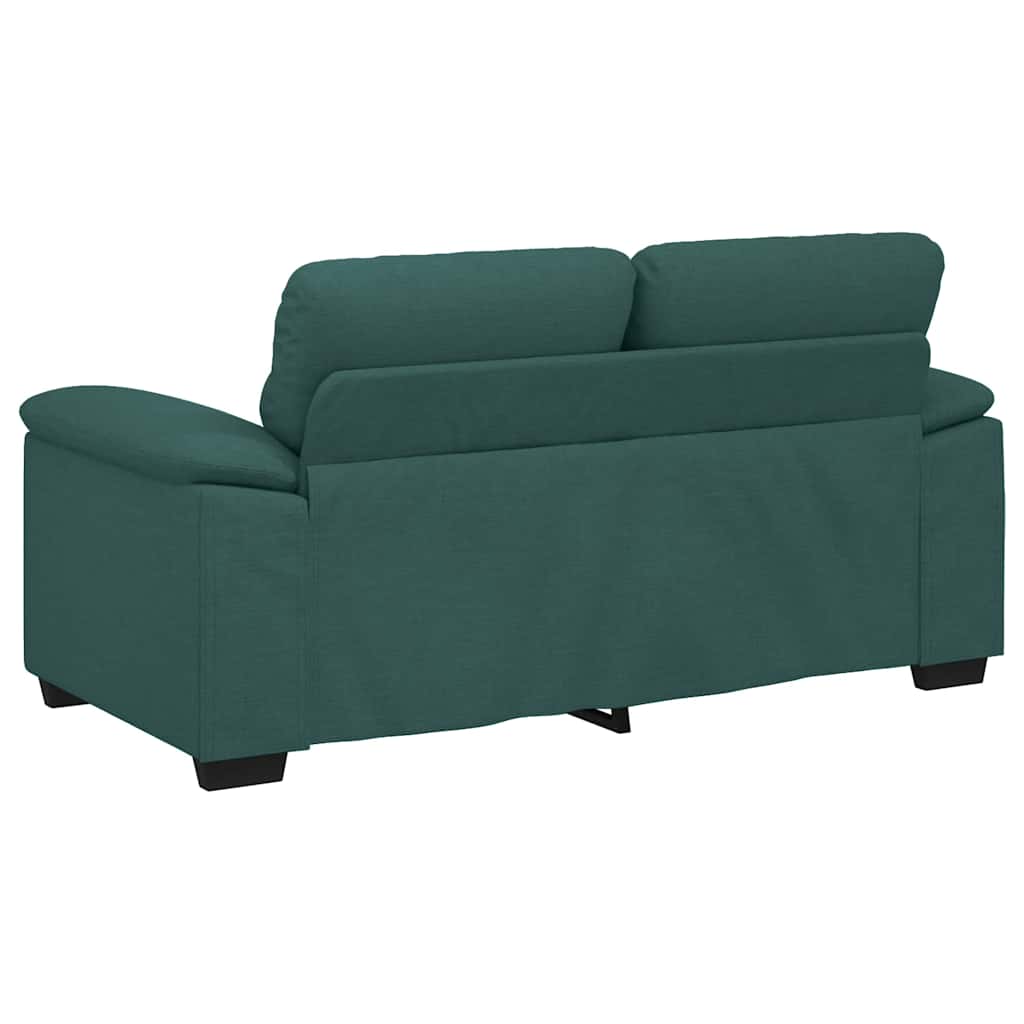 Sofá de 2 lugares 120 cm tecido verde-escuro