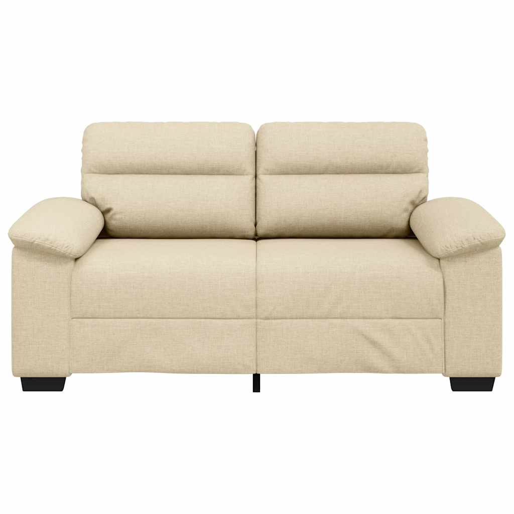 Sofá de 2 lugares tecido 120 cm cor creme