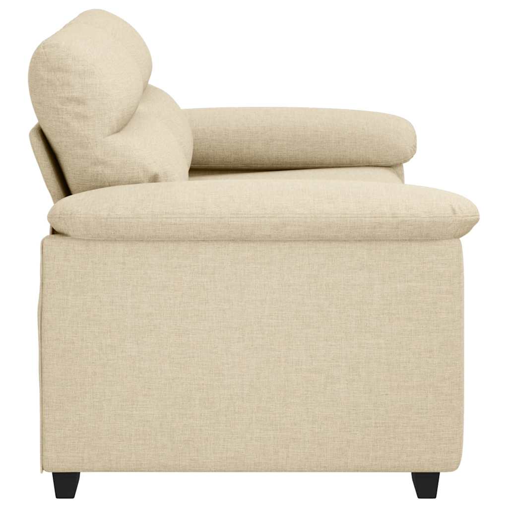 Sofá de 2 lugares tecido 120 cm cor creme