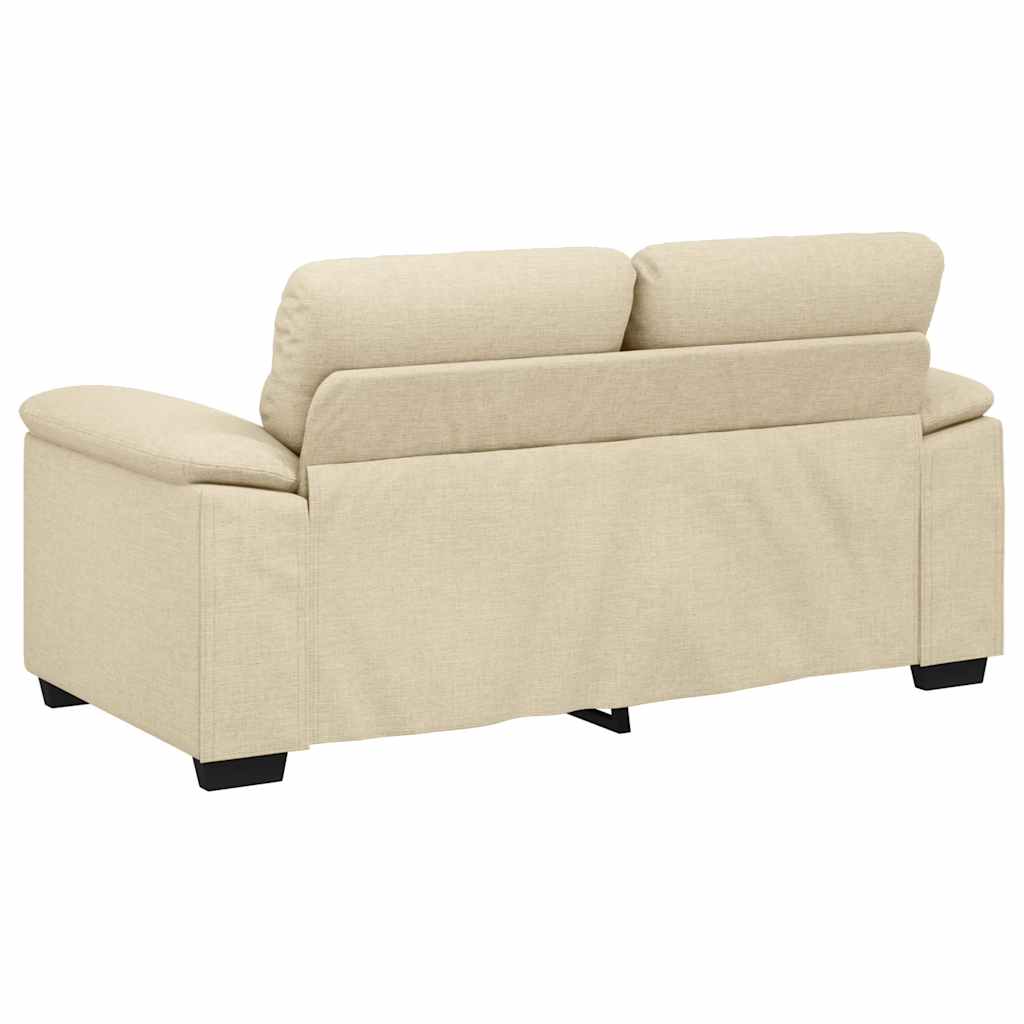 Sofá de 2 lugares tecido 120 cm cor creme