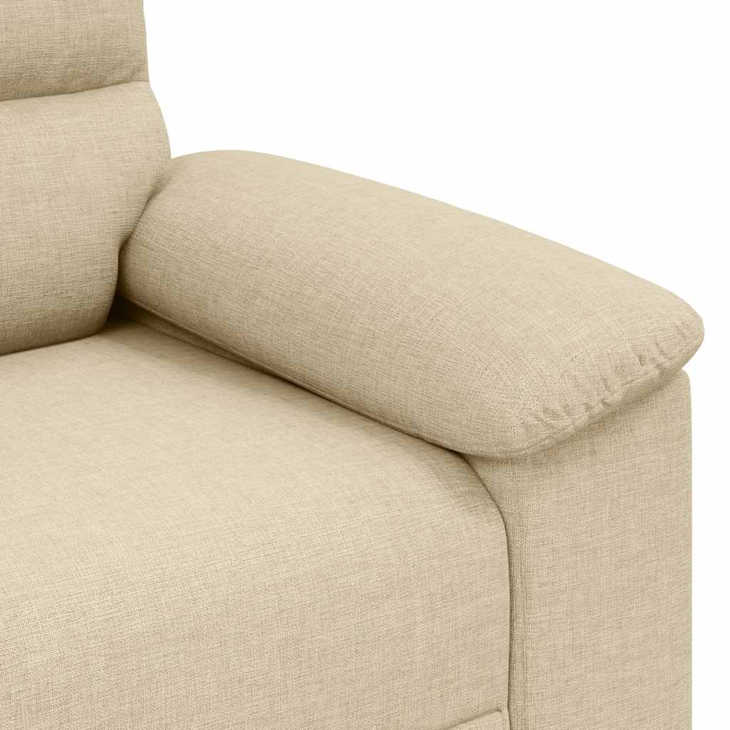 Sofá de 2 lugares tecido 120 cm cor creme