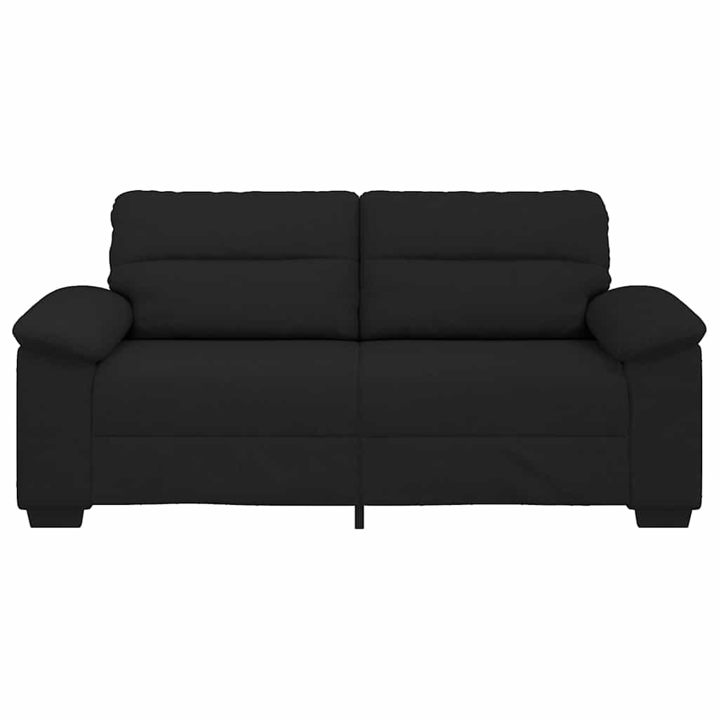 Sofá de 2 lugares tecido 140 cm preto