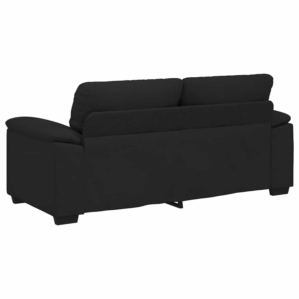Sofá de 2 lugares tecido 140 cm preto