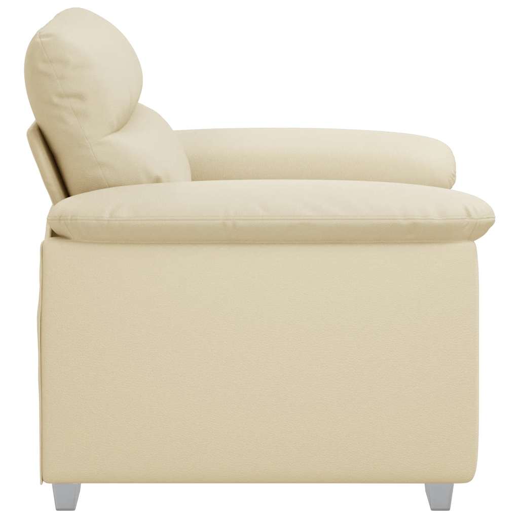 Poltrona 60 cm couro artificial creme
