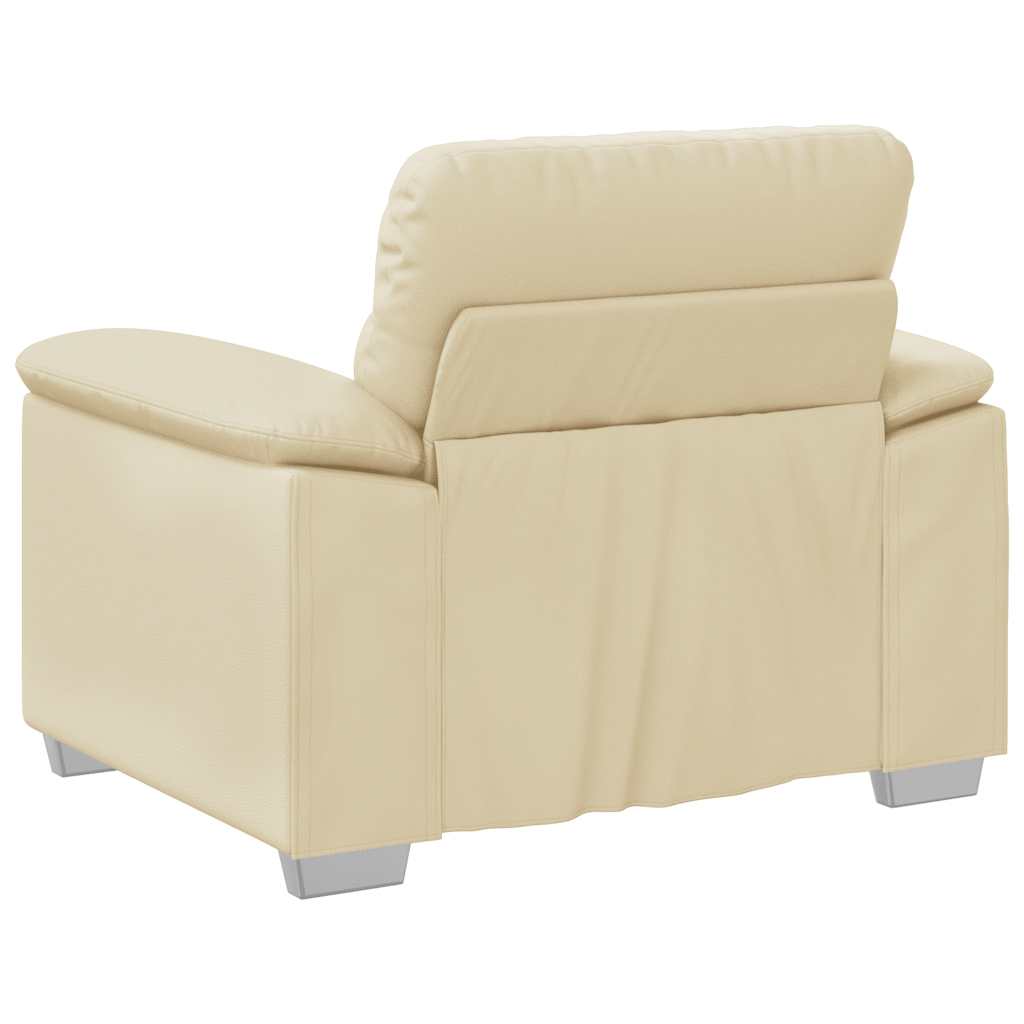 Poltrona 60 cm couro artificial creme
