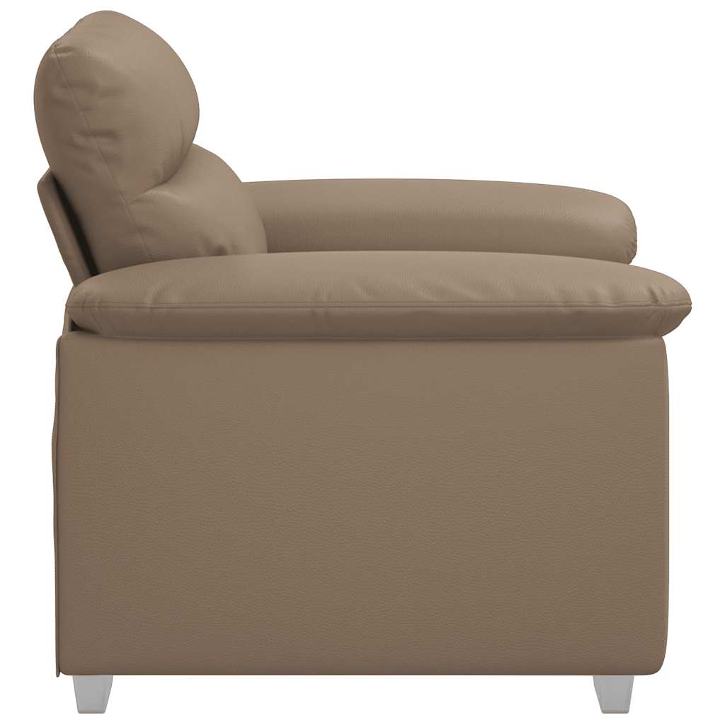 Poltrona 60 cm couro artificial cappuccino