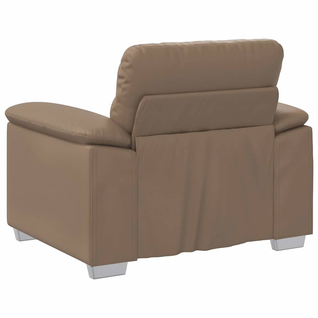 Poltrona 60 cm couro artificial cappuccino