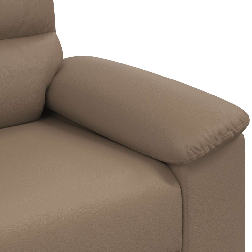 Poltrona 60 cm couro artificial cappuccino