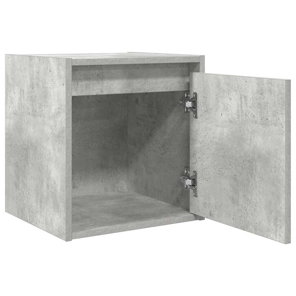 Mesa de cabeceira de parede 38x34x40 cm cinza cimento