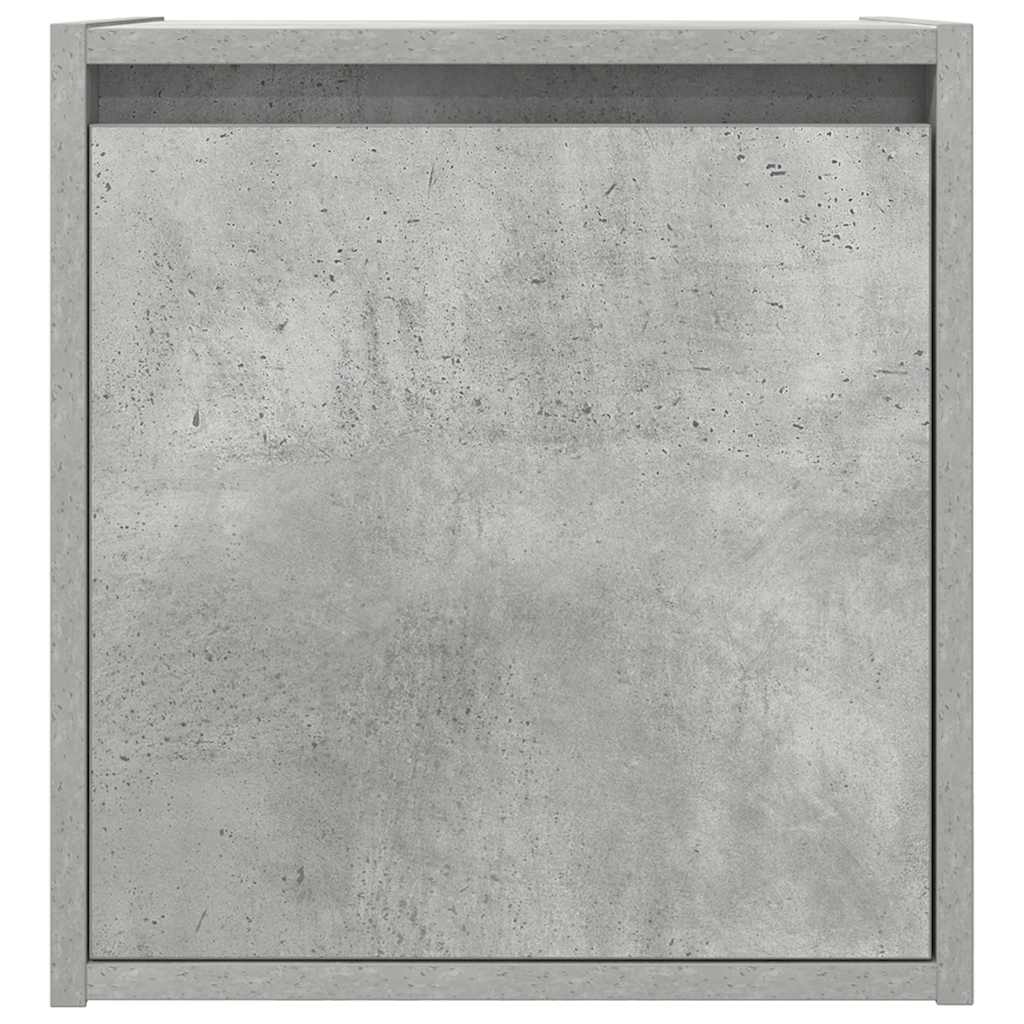 Mesa de cabeceira de parede 38x34x40 cm cinza cimento