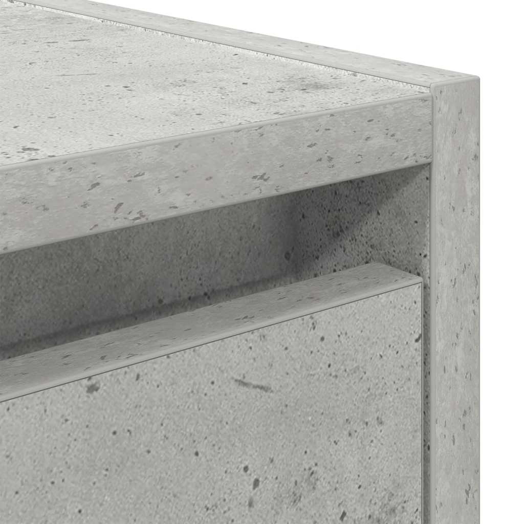Mesa de cabeceira de parede 38x34x40 cm cinza cimento