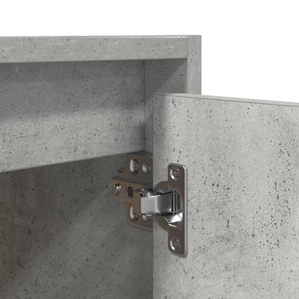 Mesa de cabeceira de parede 38x34x40 cm cinza cimento