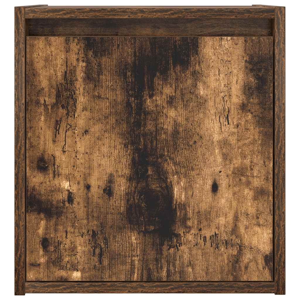 Mesas de cabeceira de parede 2 pcs 38x34x40 cm carvalho fumado