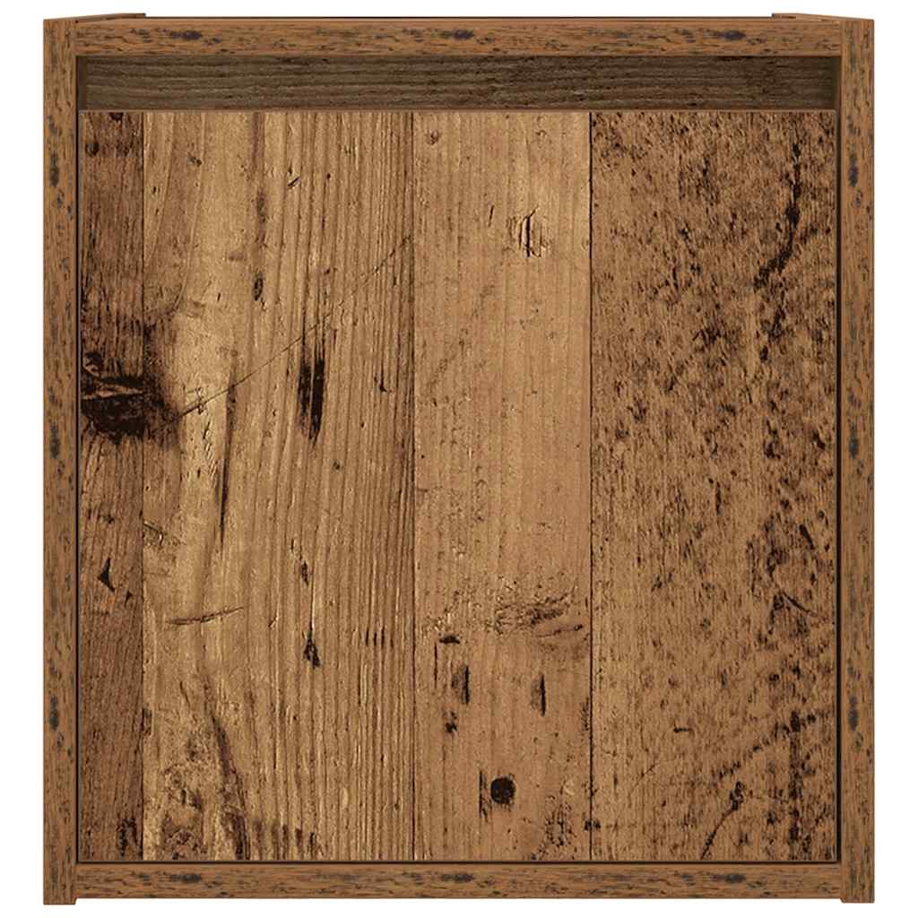 Mesas de cabeceira de parede 2 pcs 38x34x40cm madeira velha