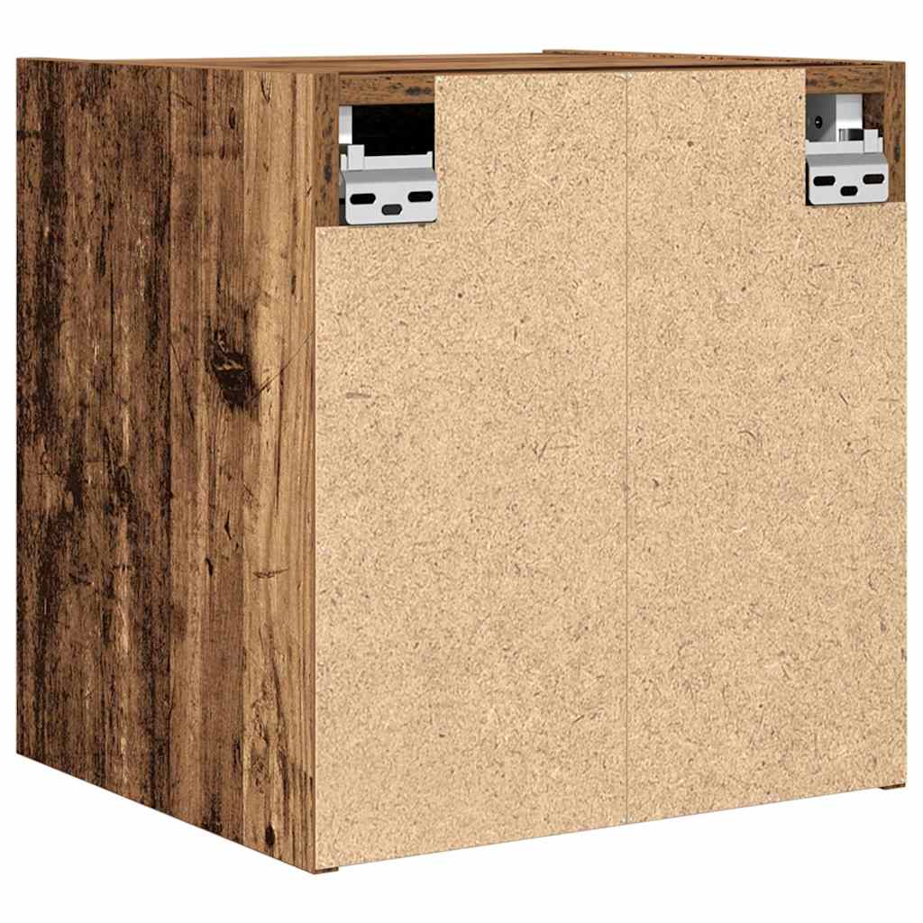 Mesas de cabeceira de parede 2 pcs 38x34x40cm madeira velha