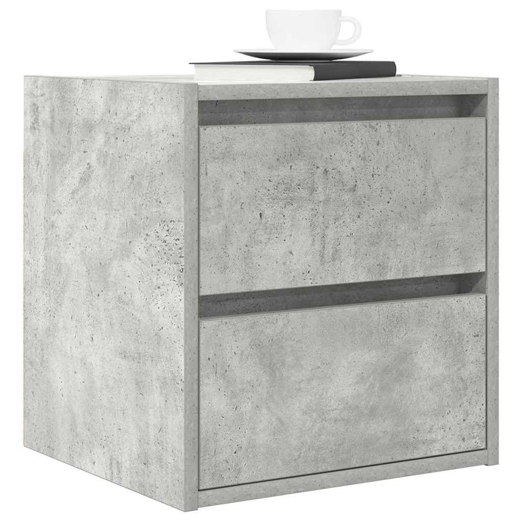 Mesa de cabeceira de parede 38x34x40 cm cinza cimento