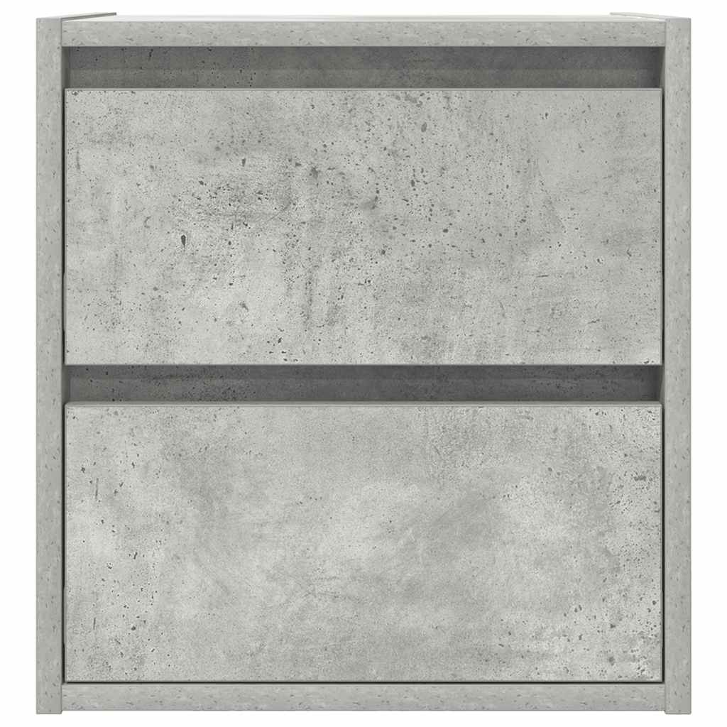 Mesa de cabeceira de parede 38x34x40 cm cinza cimento