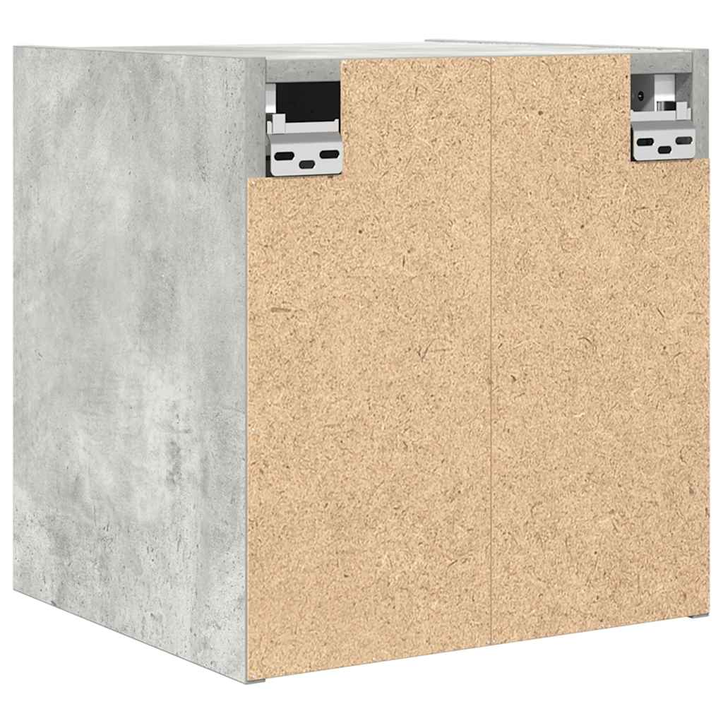 Mesa de cabeceira de parede 38x34x40 cm cinza cimento