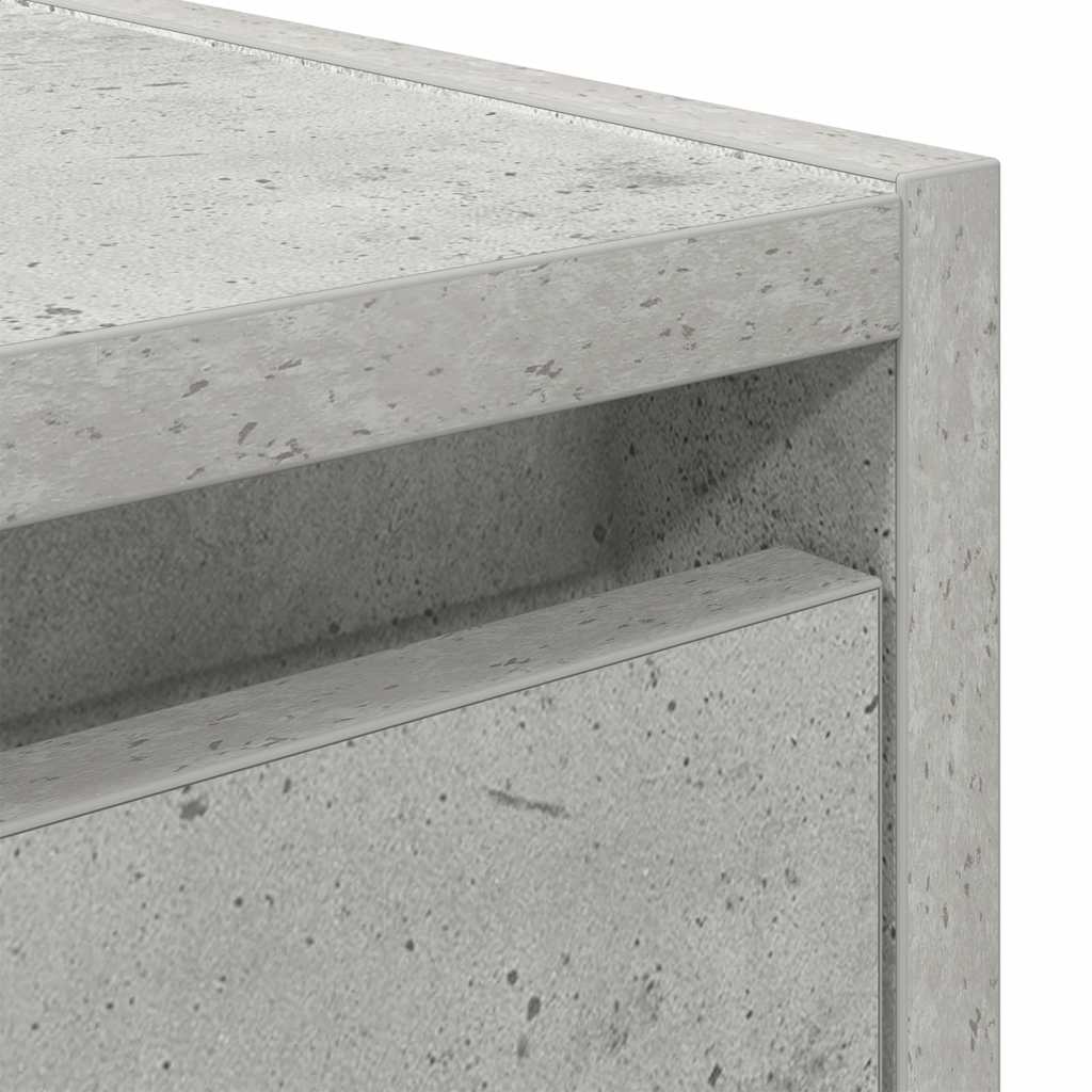 Mesa de cabeceira de parede 38x34x40 cm cinza cimento