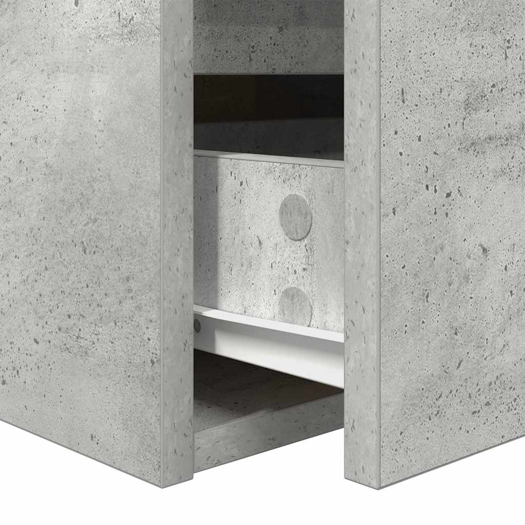 Mesa de cabeceira de parede 38x34x40 cm cinza cimento