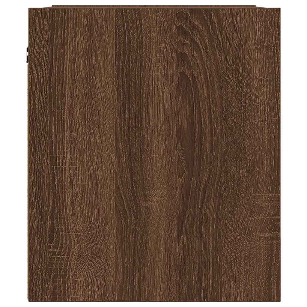 Mesas de cabeceira de parede 2pcs 38x34x40 cm carvalho castanho
