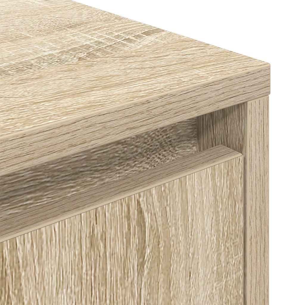 Mesa de cabeceira com luzes LED 38x34x50 cm carvalho sonoma