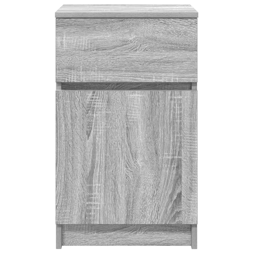 Mesa de cabeceira 39x35x65 cm derivados madeira cinzento sonoma