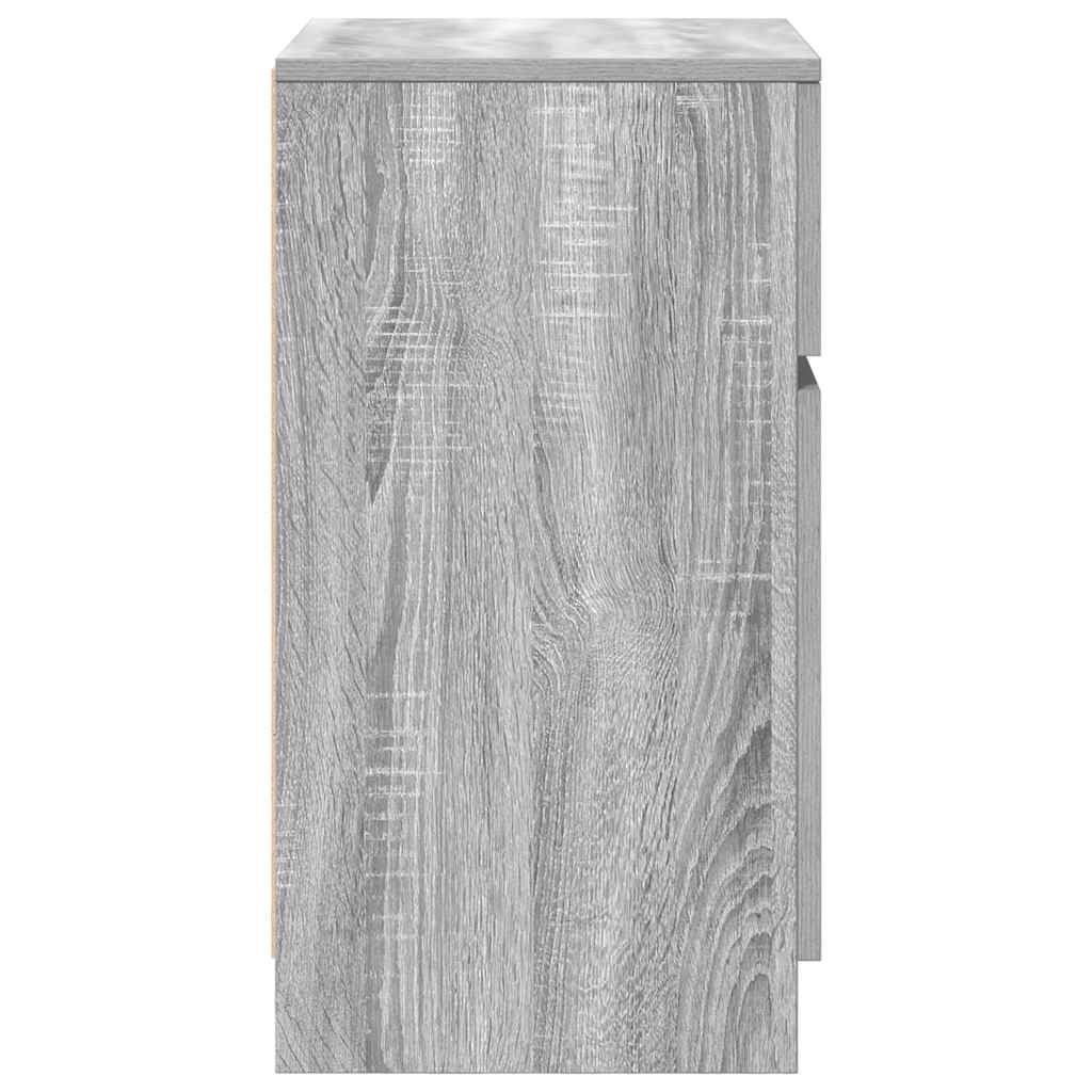 Mesa de cabeceira 39x35x65 cm derivados madeira cinzento sonoma