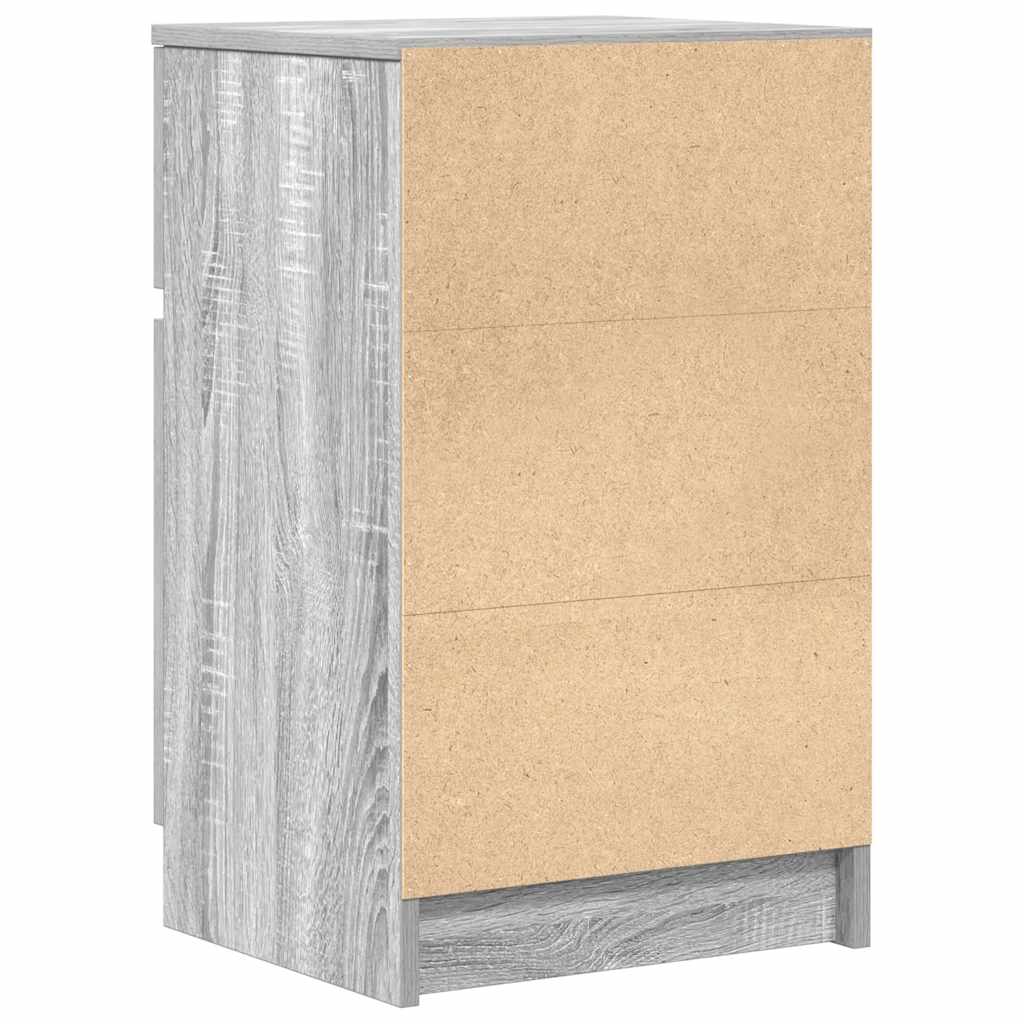 Mesa de cabeceira 39x35x65 cm derivados madeira cinzento sonoma