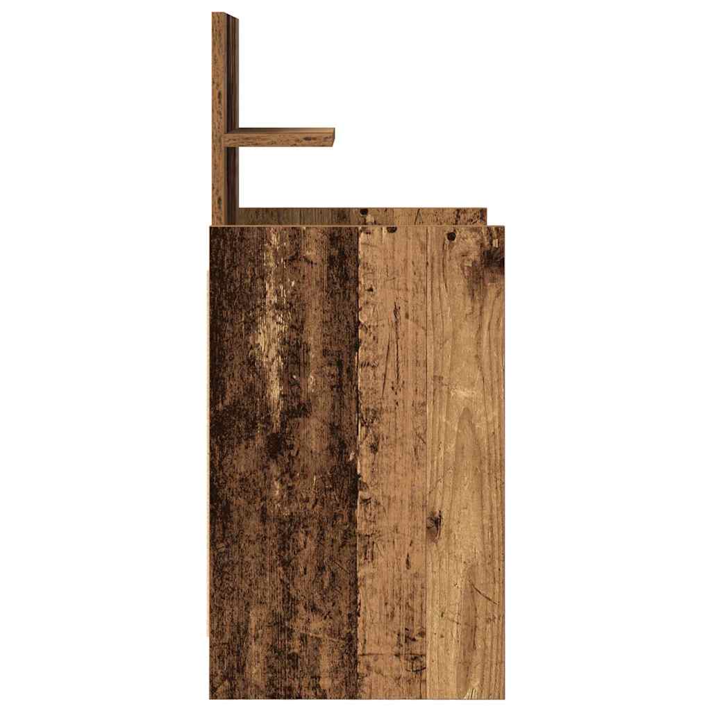 Mesas de cabeceira com 2 gavetas 2 pcs 38x34x80cm madeira velha