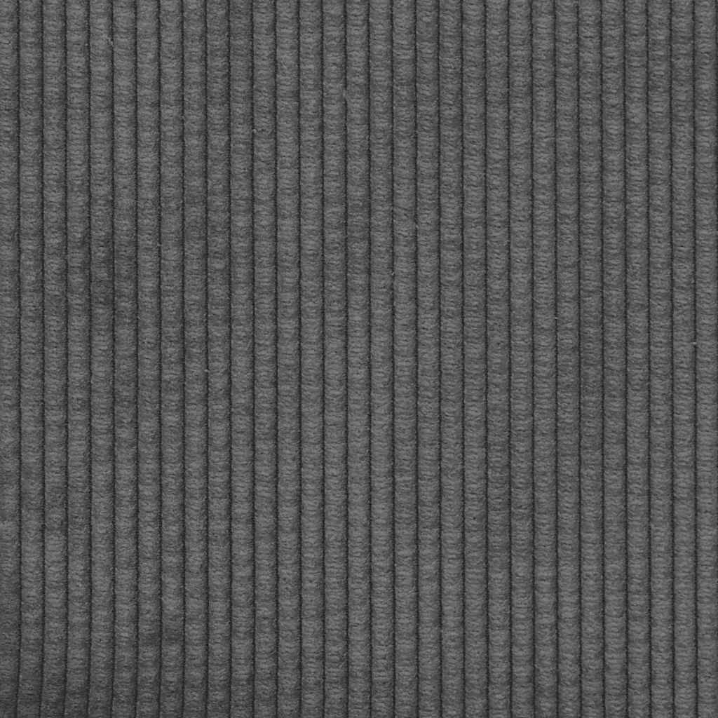 2-seater sofa with L-shaped chaise 125 cm dark grey linen