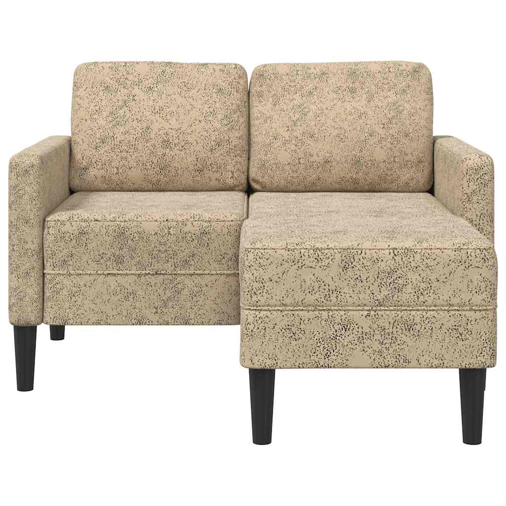 2-seater sofa with L-shaped chaise 125 cm faux leather