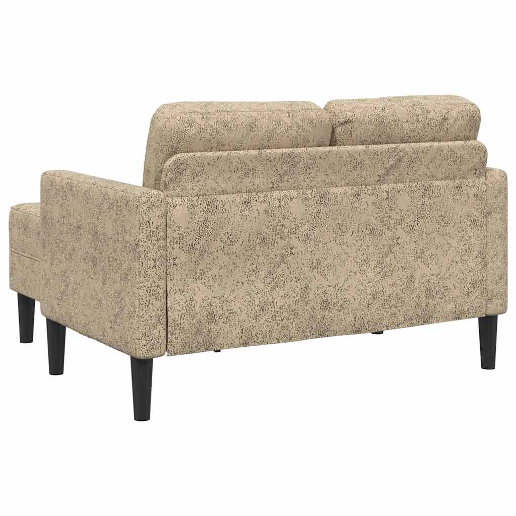 2-seater sofa with L-shaped chaise 125 cm faux leather