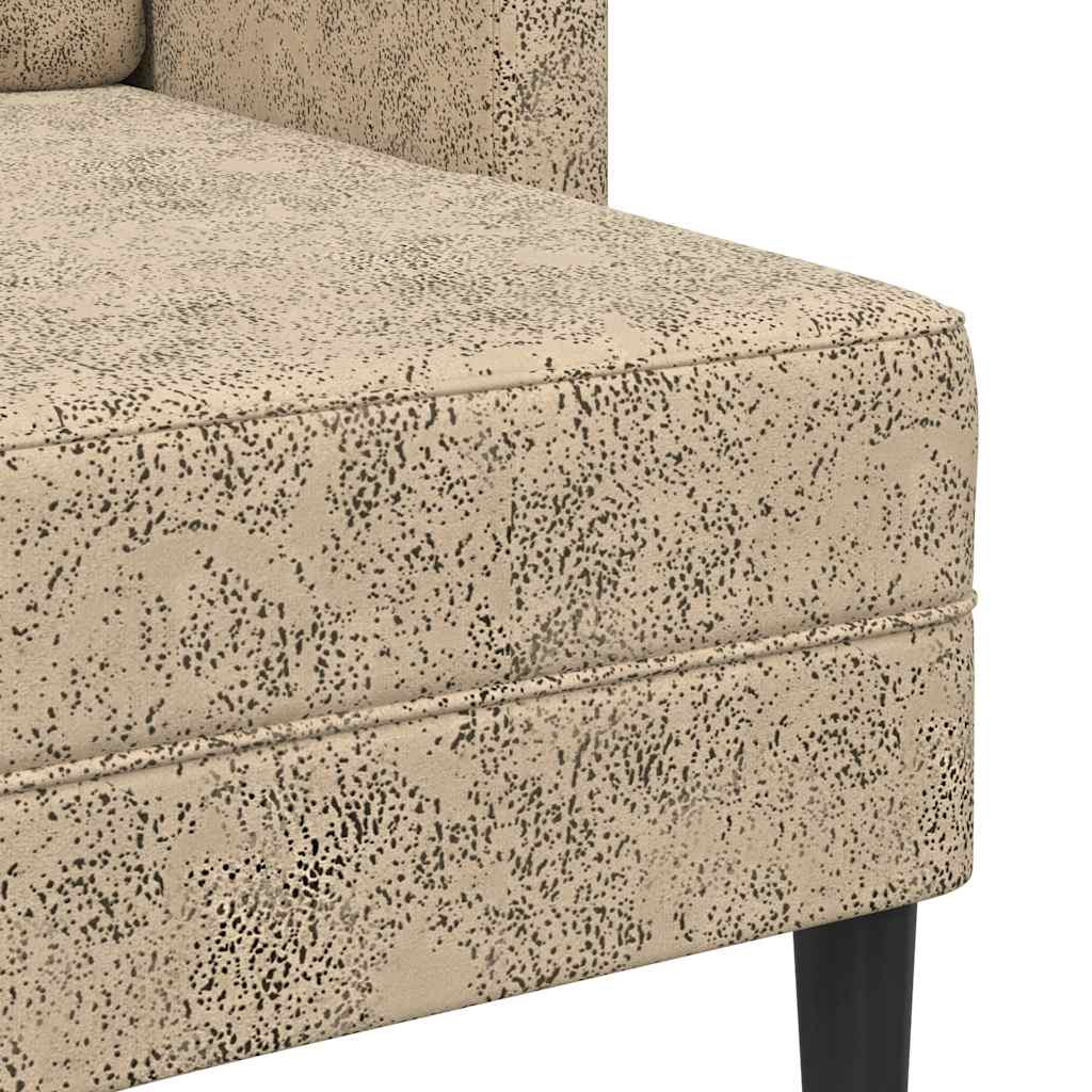 2-seater sofa with L-shaped chaise 125 cm faux leather