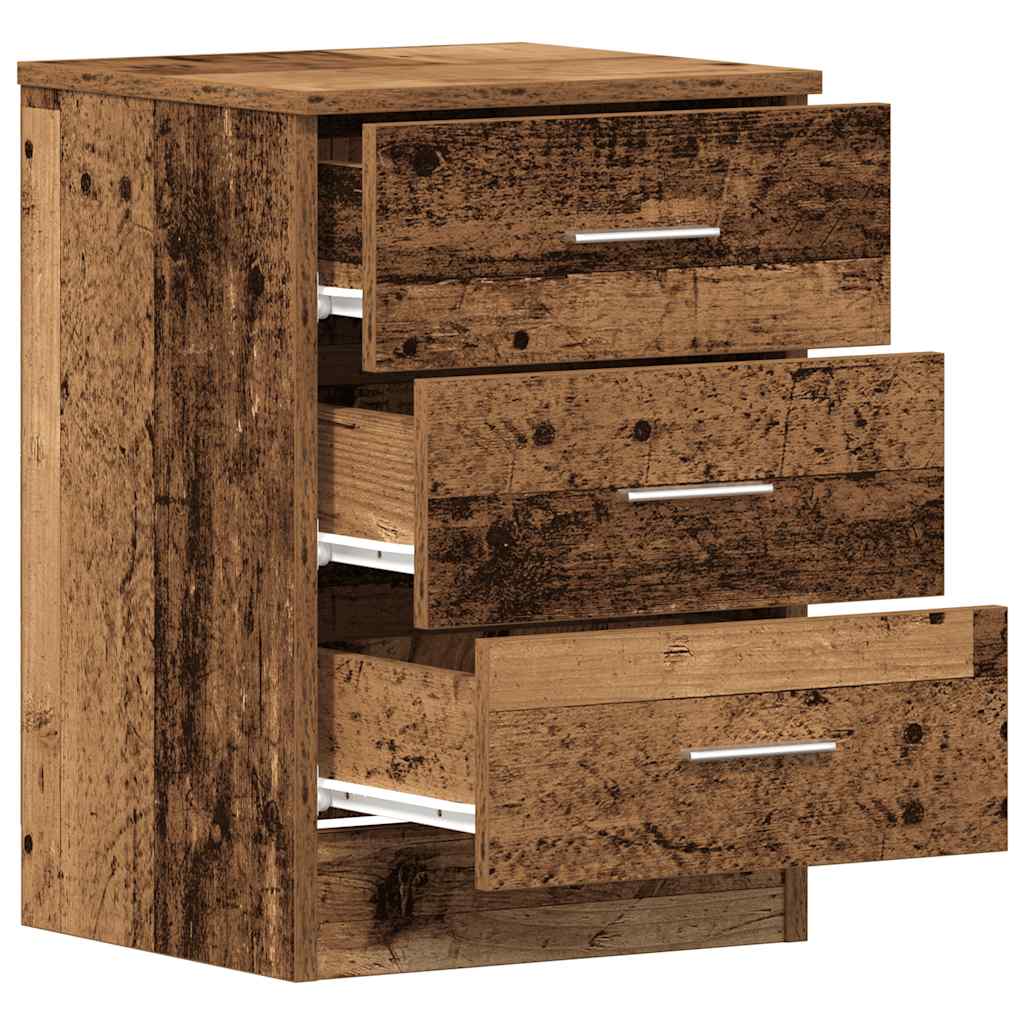 Mesa de cabeceira madeira velha 38x35x55 cm madeira trabalhada