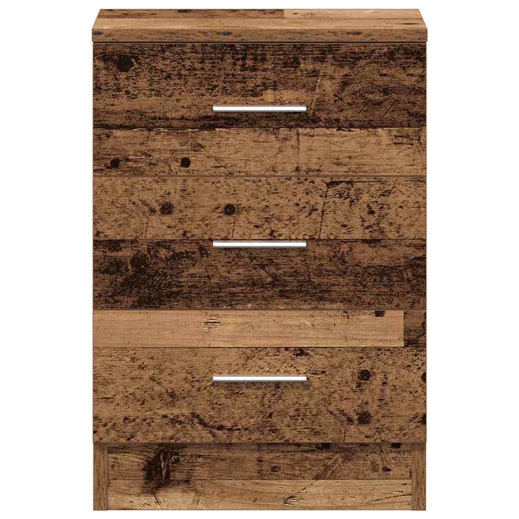 Mesa de cabeceira madeira velha 38x35x55 cm madeira trabalhada